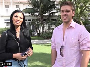 Jasmine Jae brings her man fucktoy along for a point of view screwing