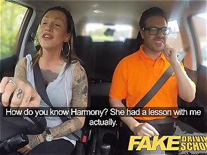 faux Driving school Advanced kinky lesson in creampie